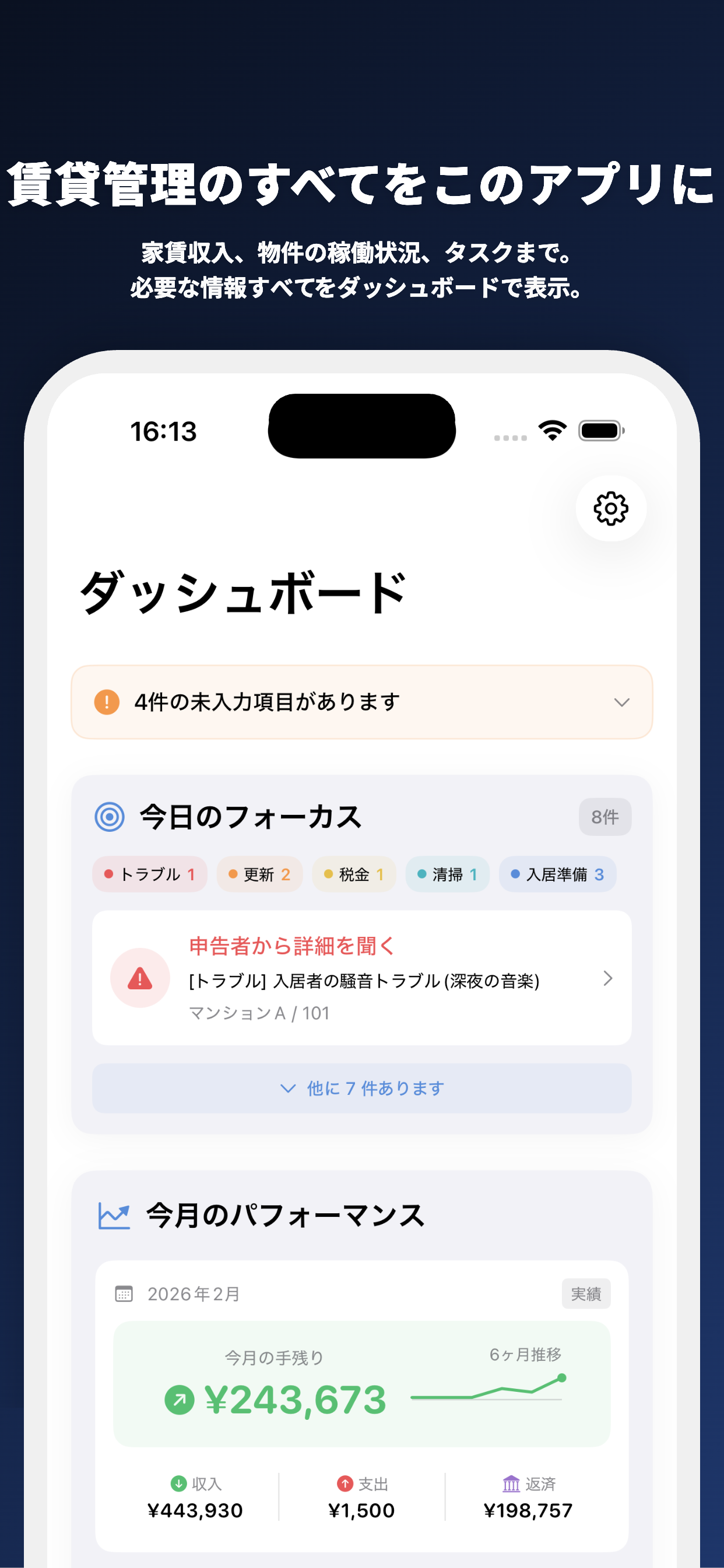 ダッシュボード